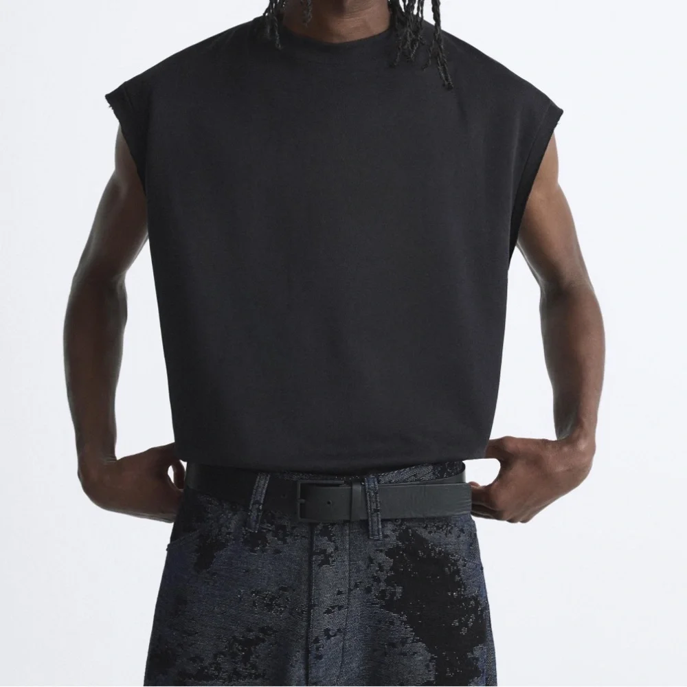 Zara Man NWT reversible leather belt black